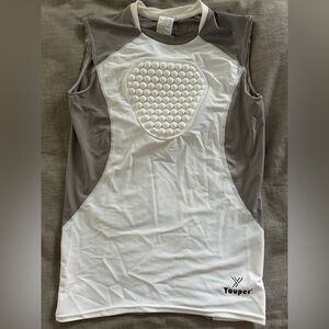 Youth Youper Chest Protector Sports Shirt - White and Gray